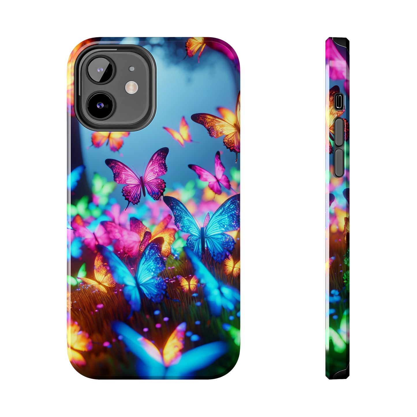 "Neon Butterflies Awakening" NEON Butterflies Tough Phone Case