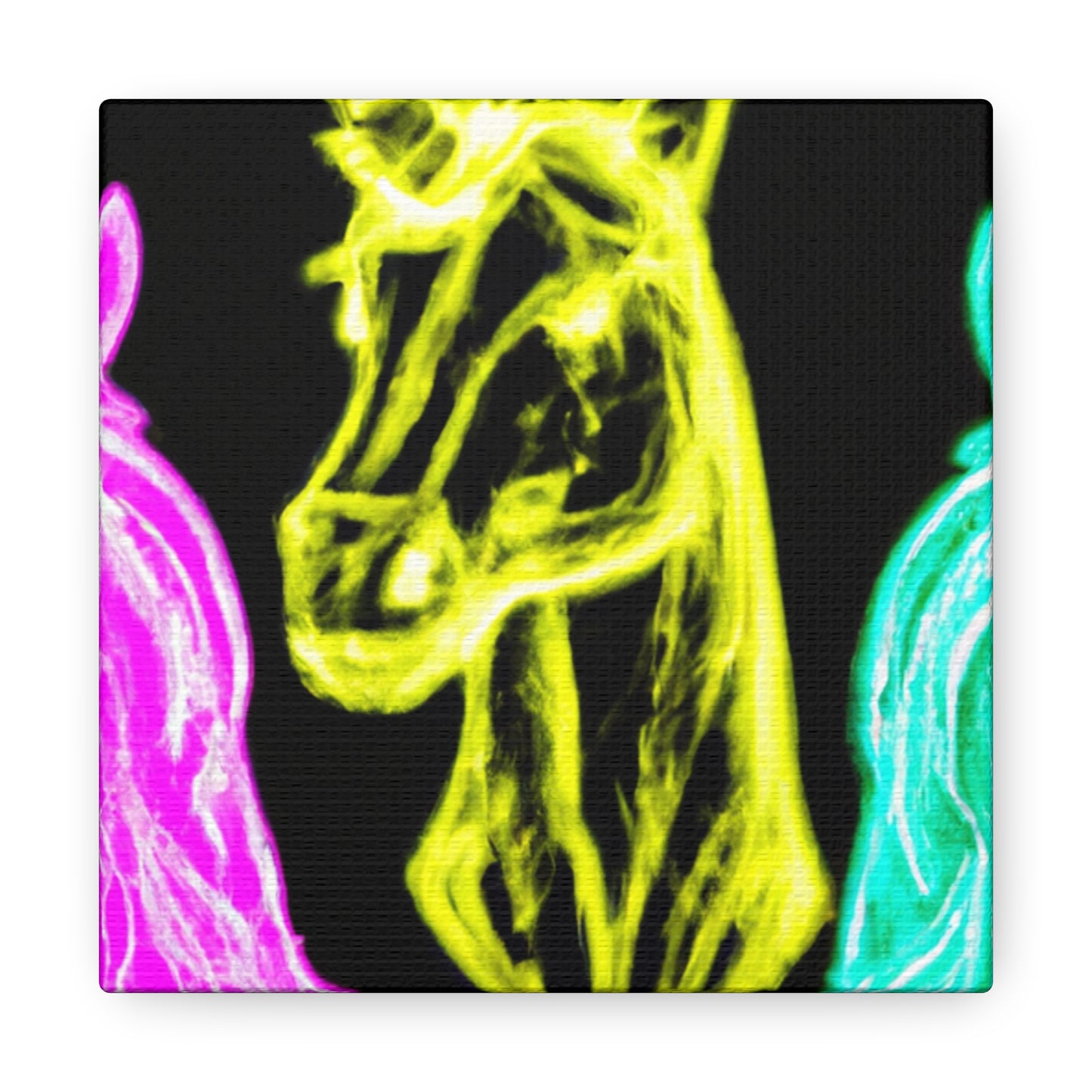 "Neon Unicorn Glow" NEON Unicorns Art Canvas