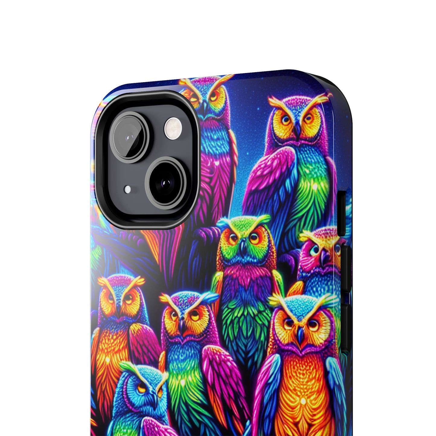 Neon Nocturne. NEON Owls Tough Phone Case