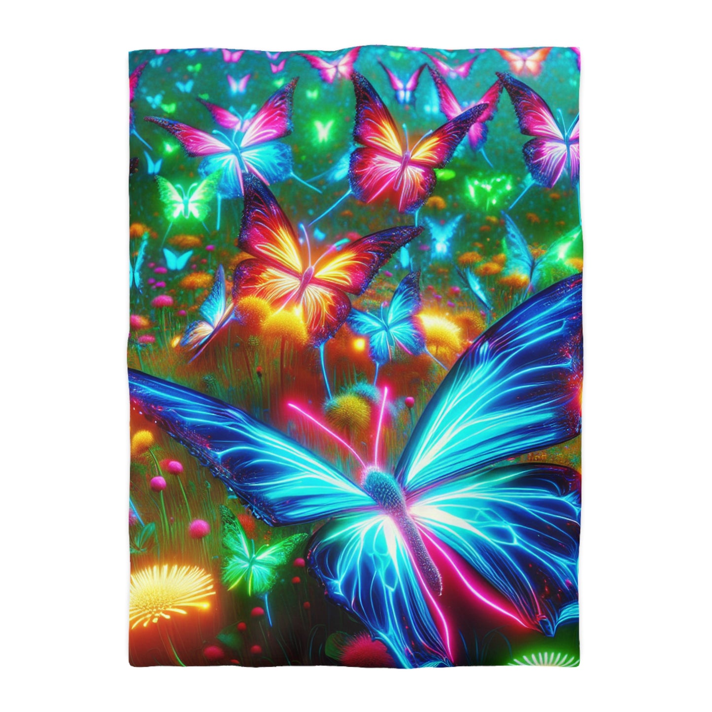 Leonardo de LaVisione - NEON Butterflies Microfiber Duvet Cover