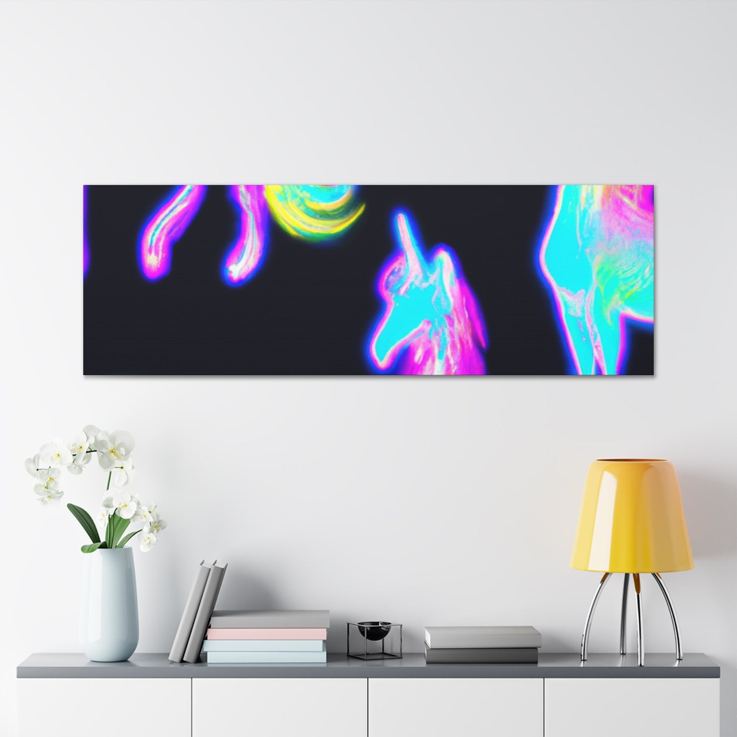 "Neon Magic" NEON Unicorns Art Canvas