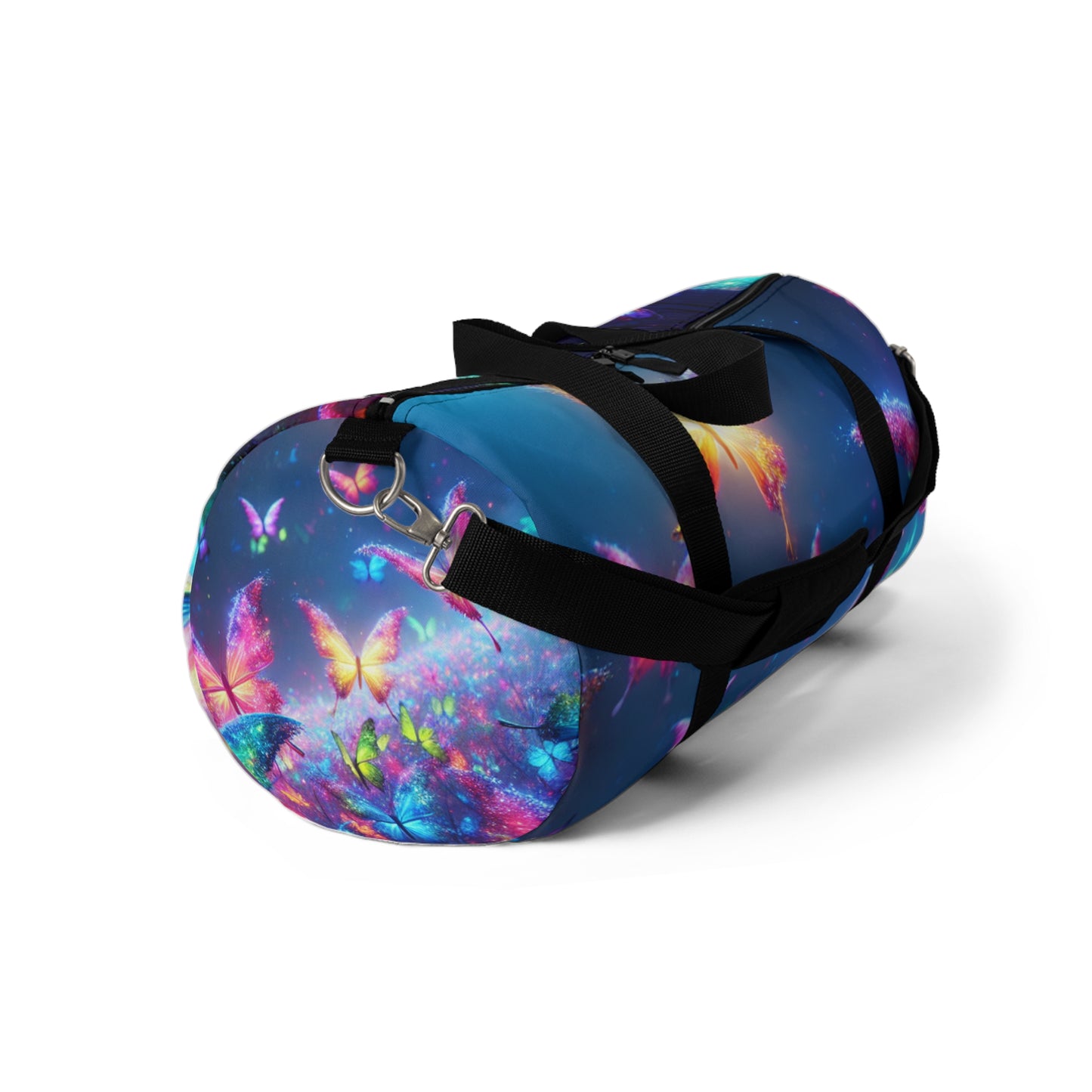 Neon Flutterby Fantasy - Neon Butterflies Duffle Bag