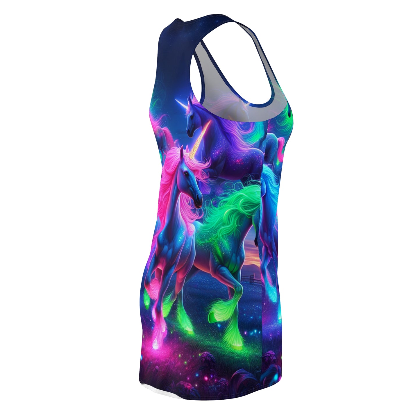 Viola's Neon Unicorn Cabaret. Neon Unicorns Racerback Dress