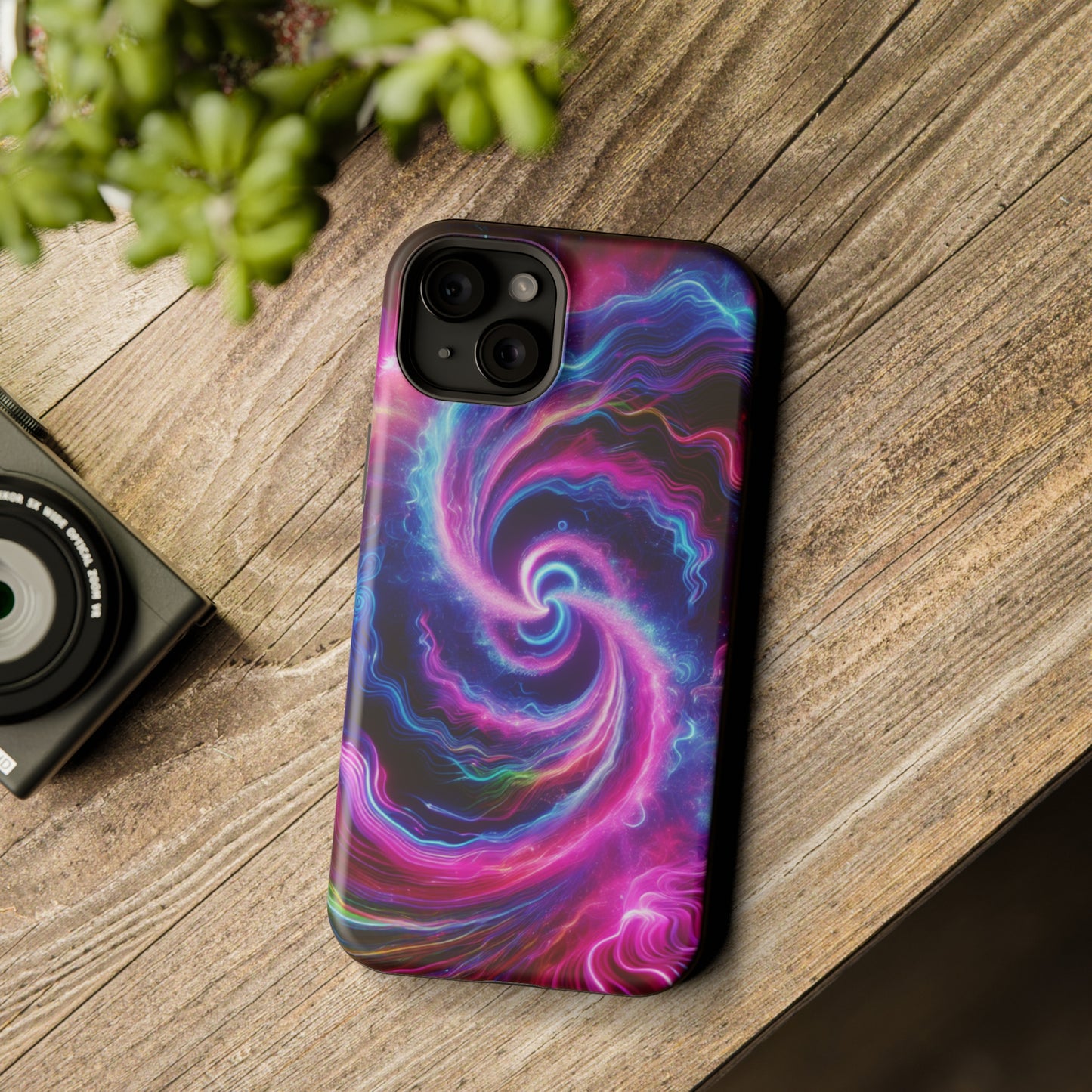 Infinite Neon Horizon Neon Trippy Infinity Patterns Premium Art Magsafe Magnet Tough IPhone 13 14 15 Pro Plus Max and Mini in Matte and Glossy Phone cases