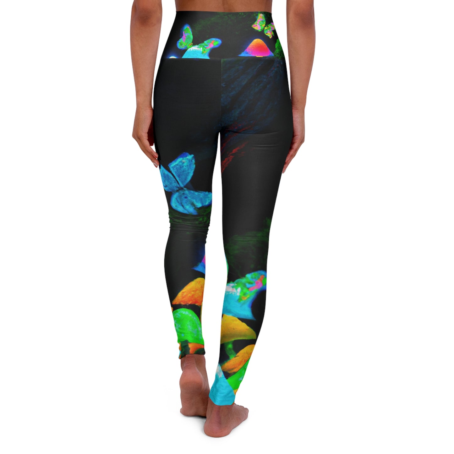 "Glowing Splendor" - Mushrooms & Butterflies Leggings