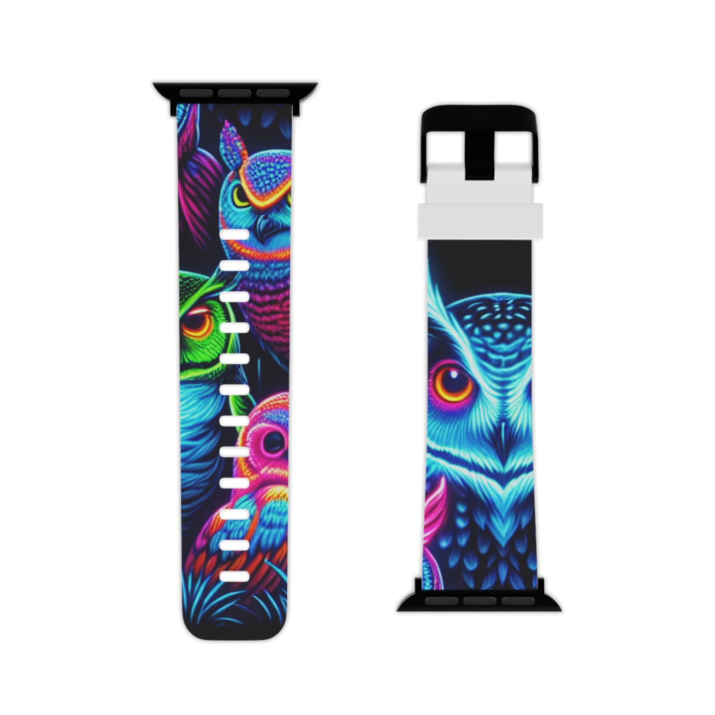 "Vivid Nocturnal Utopia" - NEON Owls Iwatch Band