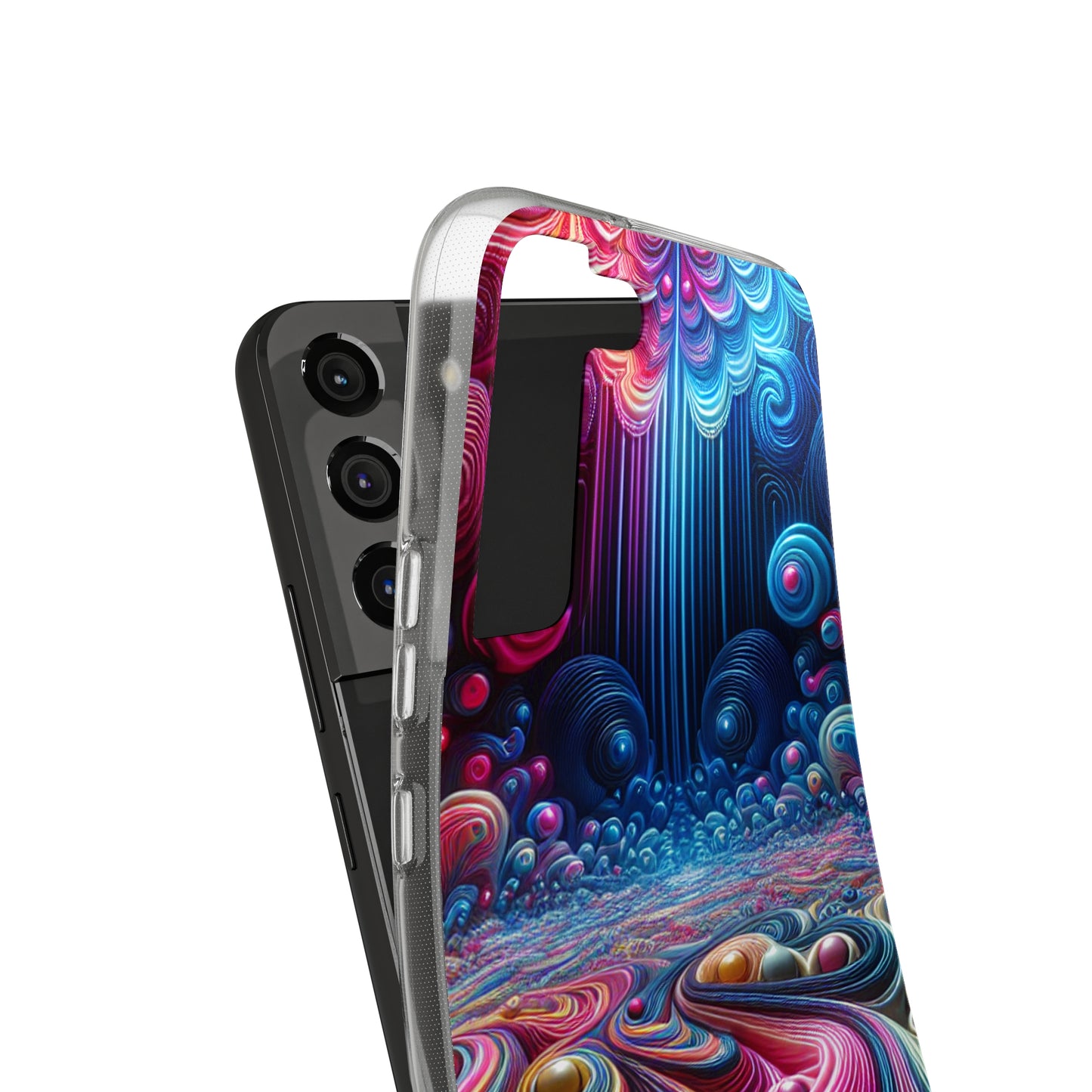 Mesmerizing Neon Infinity Infinity Patterns Art Polycarbonate Phone Case Samsung Galaxy s21 s22 Google Pixel 6 Iphone 11 12 13 14 Pro Max Mini Plus