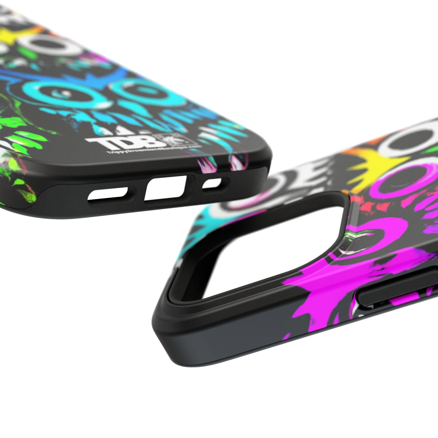 TDB Psychedelic Rave Owl Impact-Resistant Phone Case - Colorful Protection