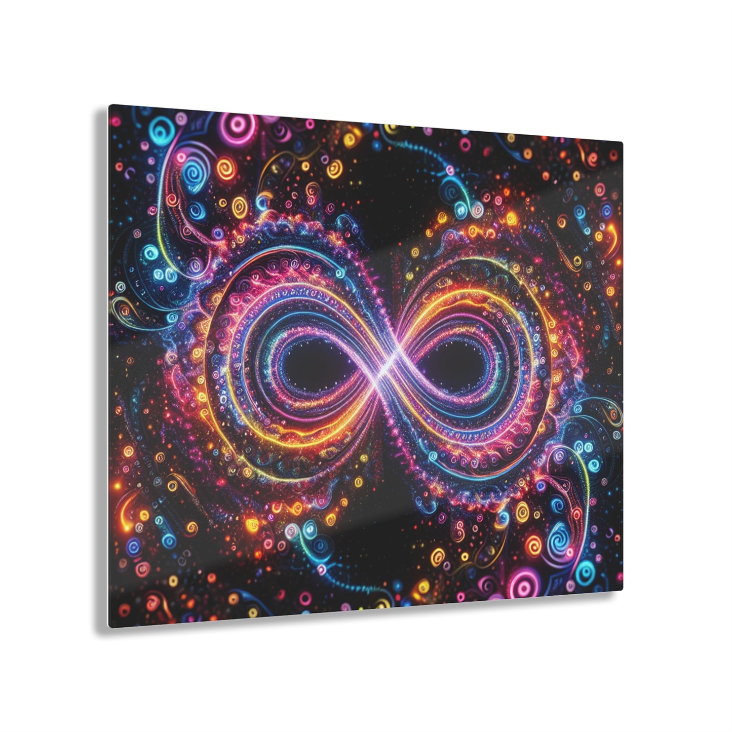 Galactic Luminosity Fractalization Trippy infity Pattern 1/4" Glossy Acrylic Art