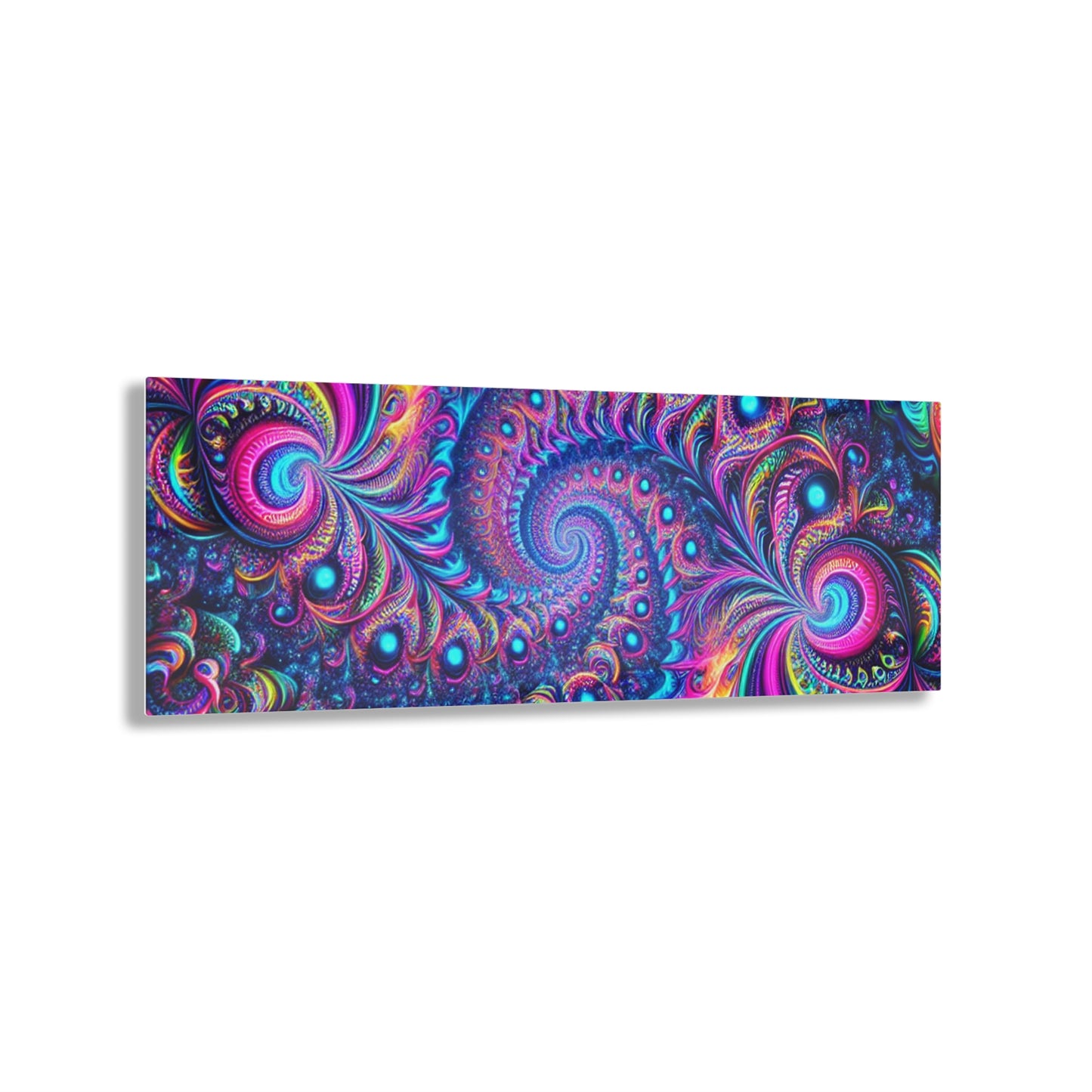 "Psychedelic Spacetime Dance" Trippy infity Pattern 1/4" Glossy Acrylic Art