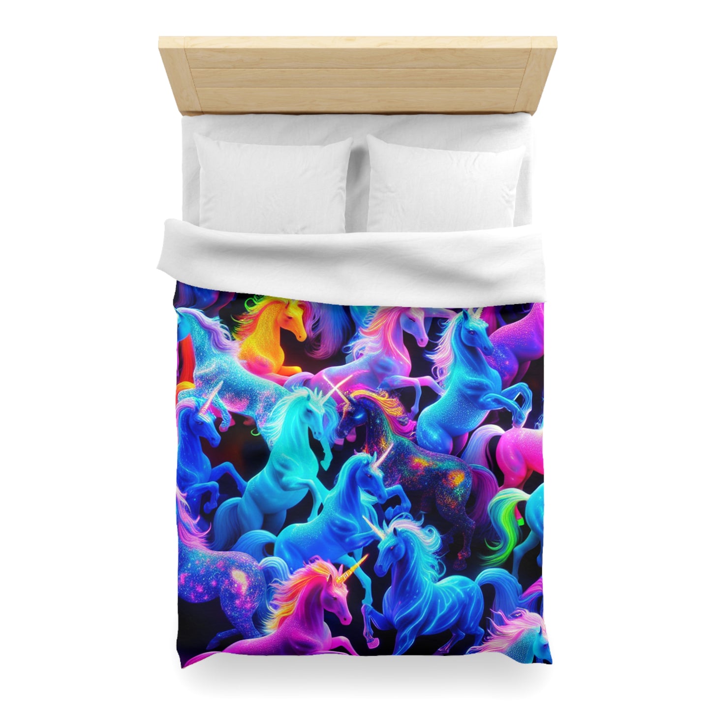 Giovanni da Verona - NEON Unicorns Microfiber Duvet Cover