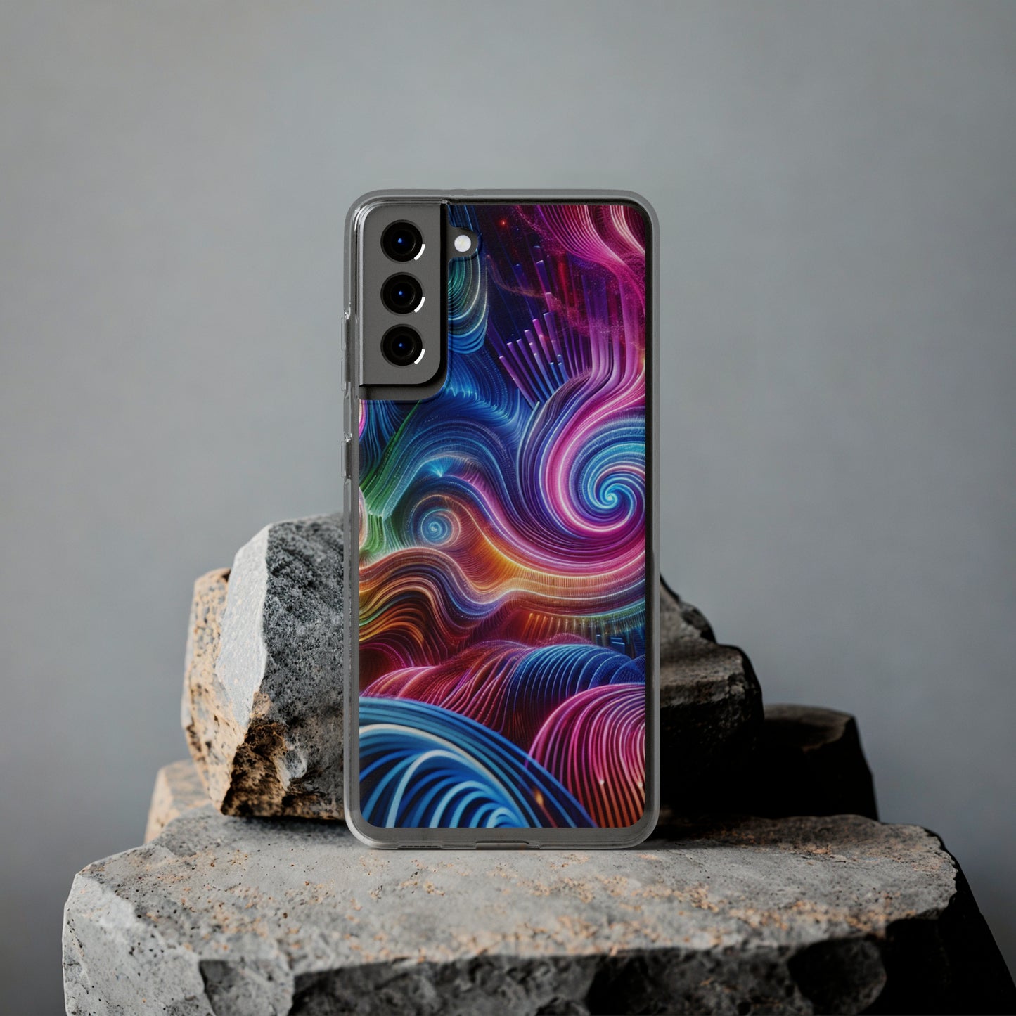 Neon Dreamscapes Infinity Patterns Art Polycarbonate Phone Case