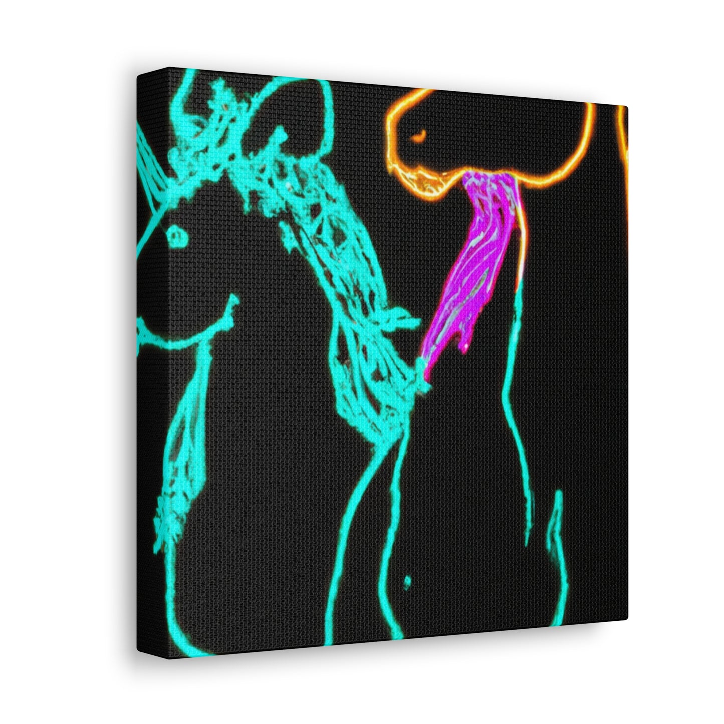 "Neon Splendour of Unicorns" NEON Unicorns Art Canvas