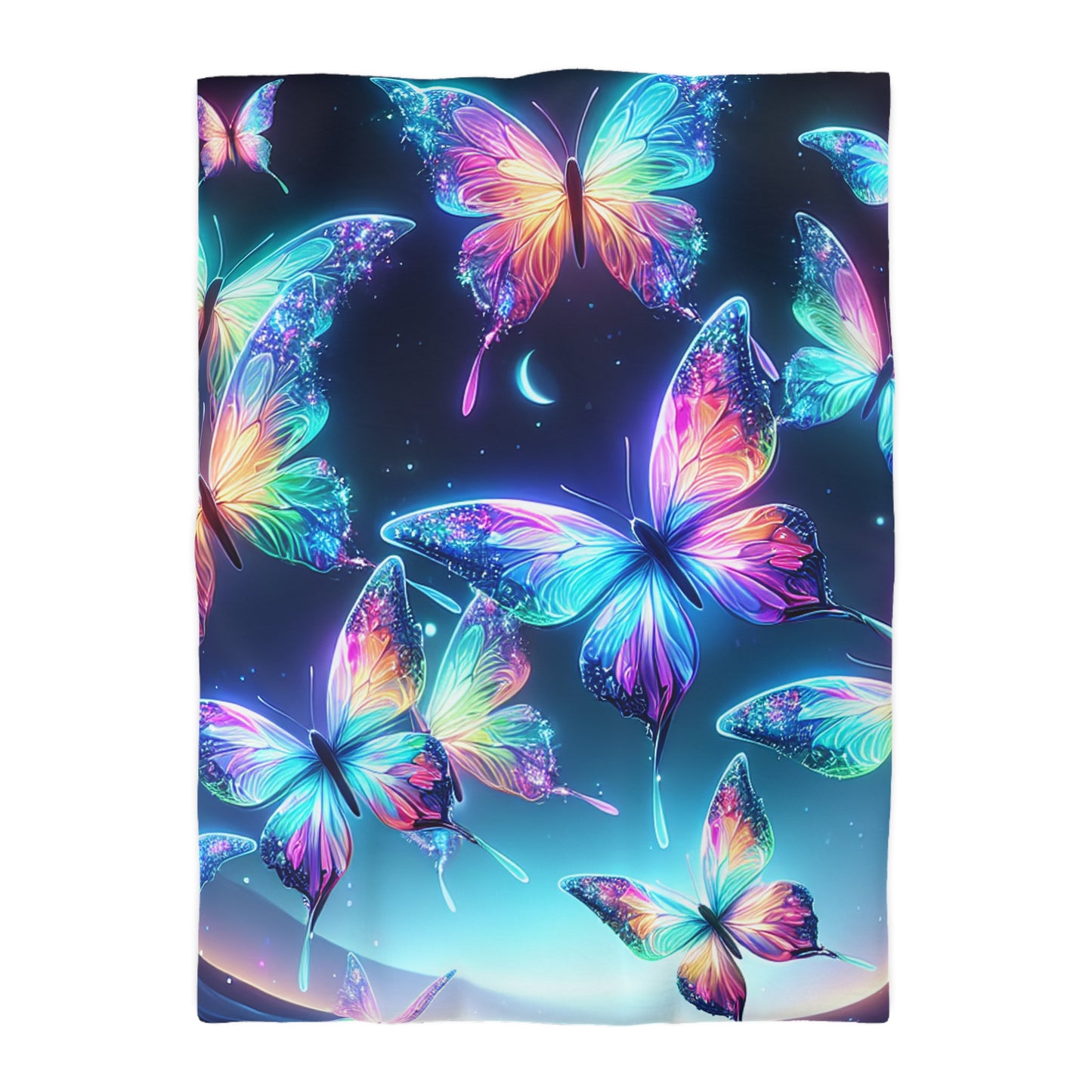 Marcello da Venezia - NEON Butterflies Microfiber Duvet Cover