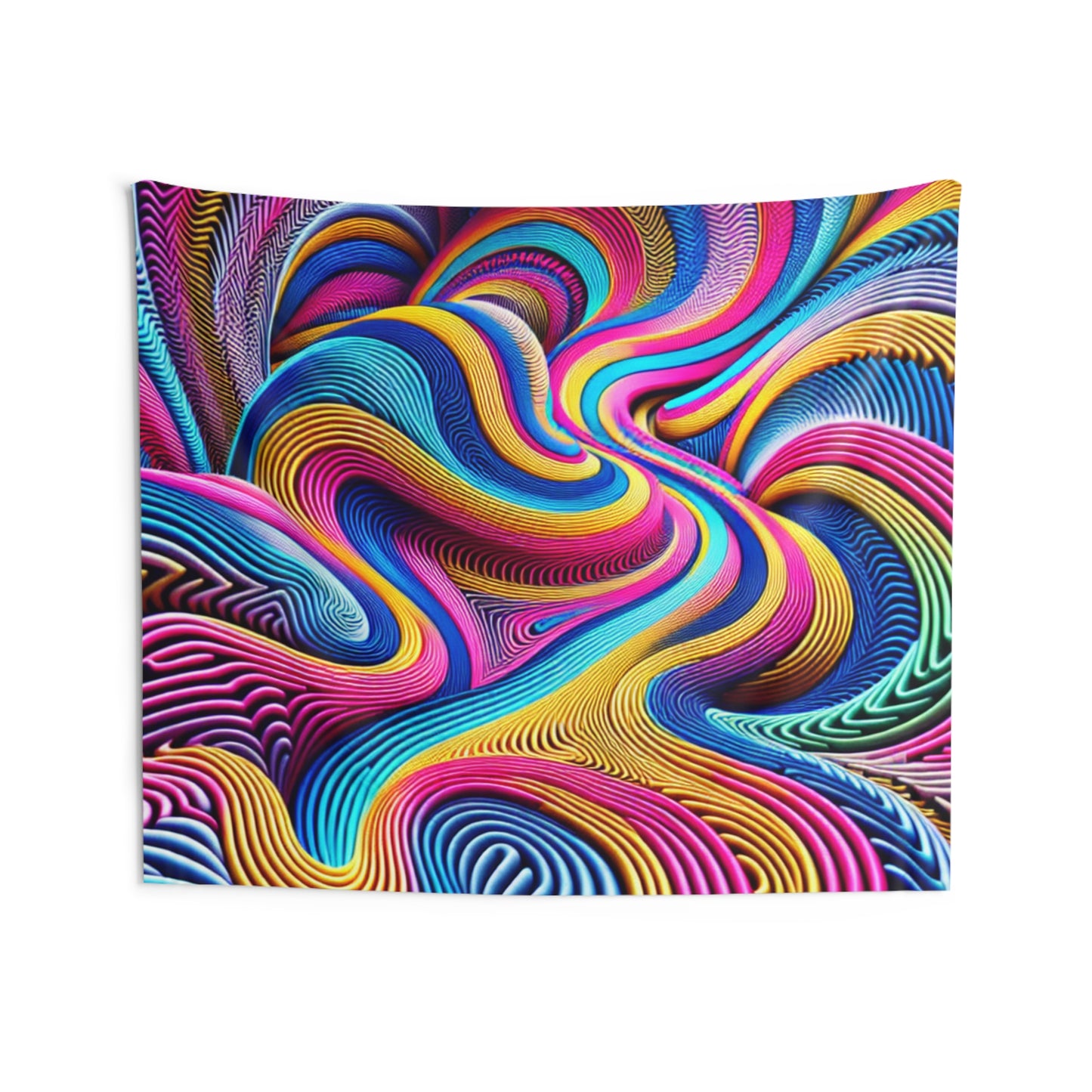 Vortex of Vibrancy Infinity Patterns Art Tapestry