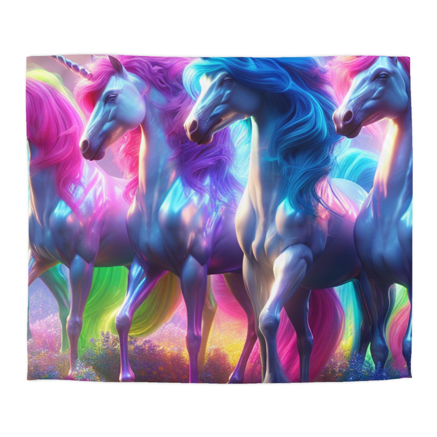 Giovanni di Modesto - NEON Unicorns Microfiber Duvet Cover