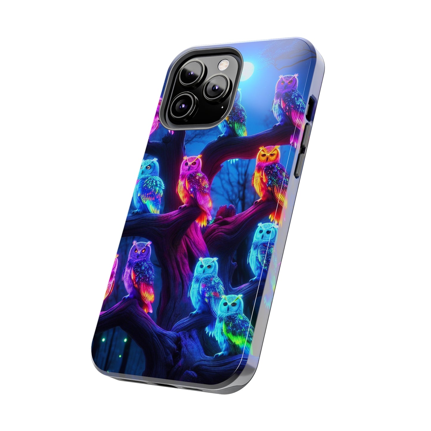 "Neon Nocturne" NEON Owls Tough Phone Case