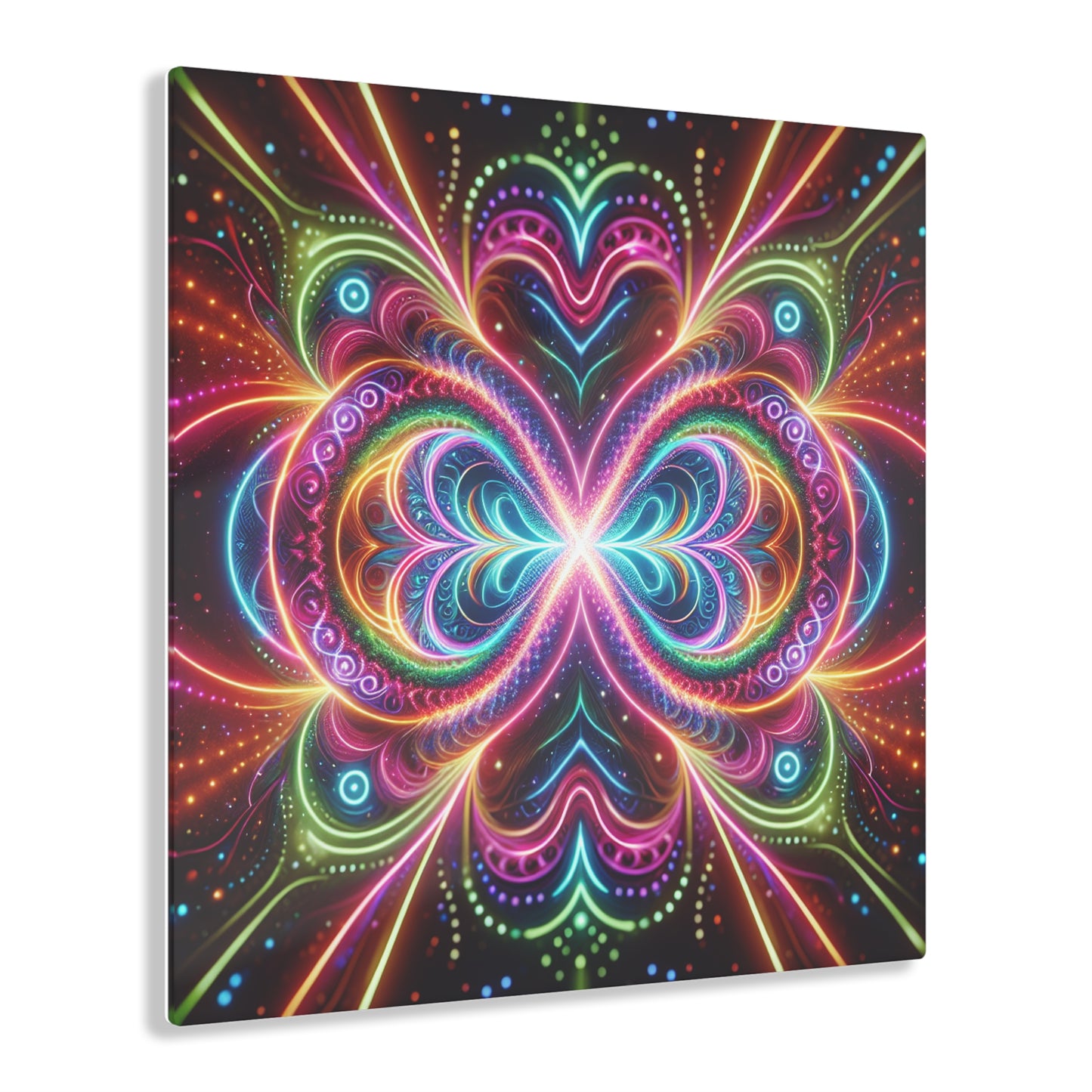 Dreamscape Entanglement. Trippy infity Pattern 1/4" Glossy Acrylic Art