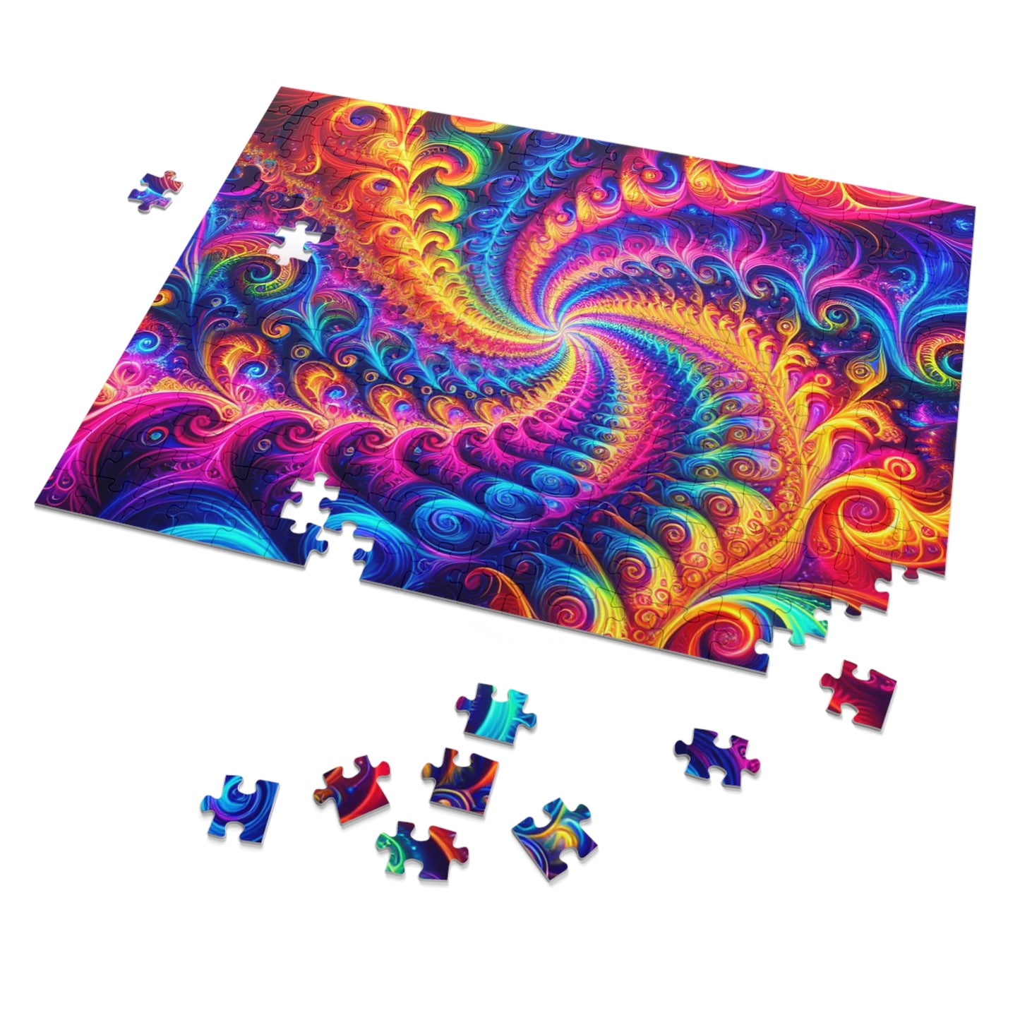 VibrantInfinityNeon. - Neon Trippy Infinity Patterns Puzzle 30, 110, 252, and 1000 Pieces