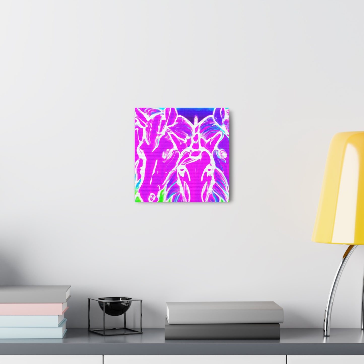 Neon Splendor Unicorns. NEON Unicorns Art Canvas