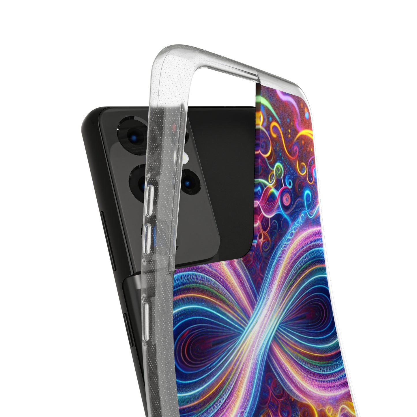 "Neon Infinity Bliss" Infinity Patterns Art Polycarbonate Phone Case