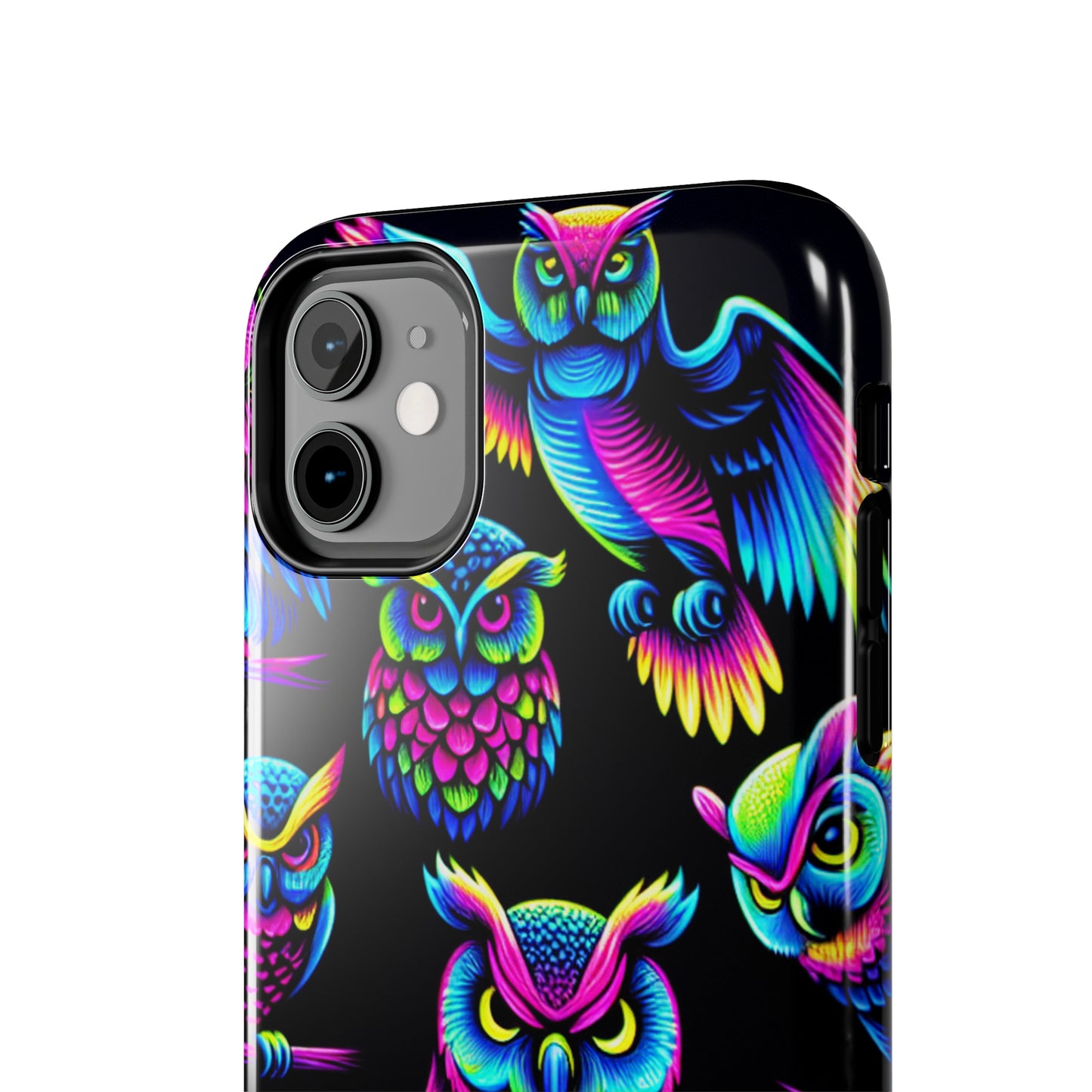 Neon Glowing Owls. NEON Owls Tough Phone Case