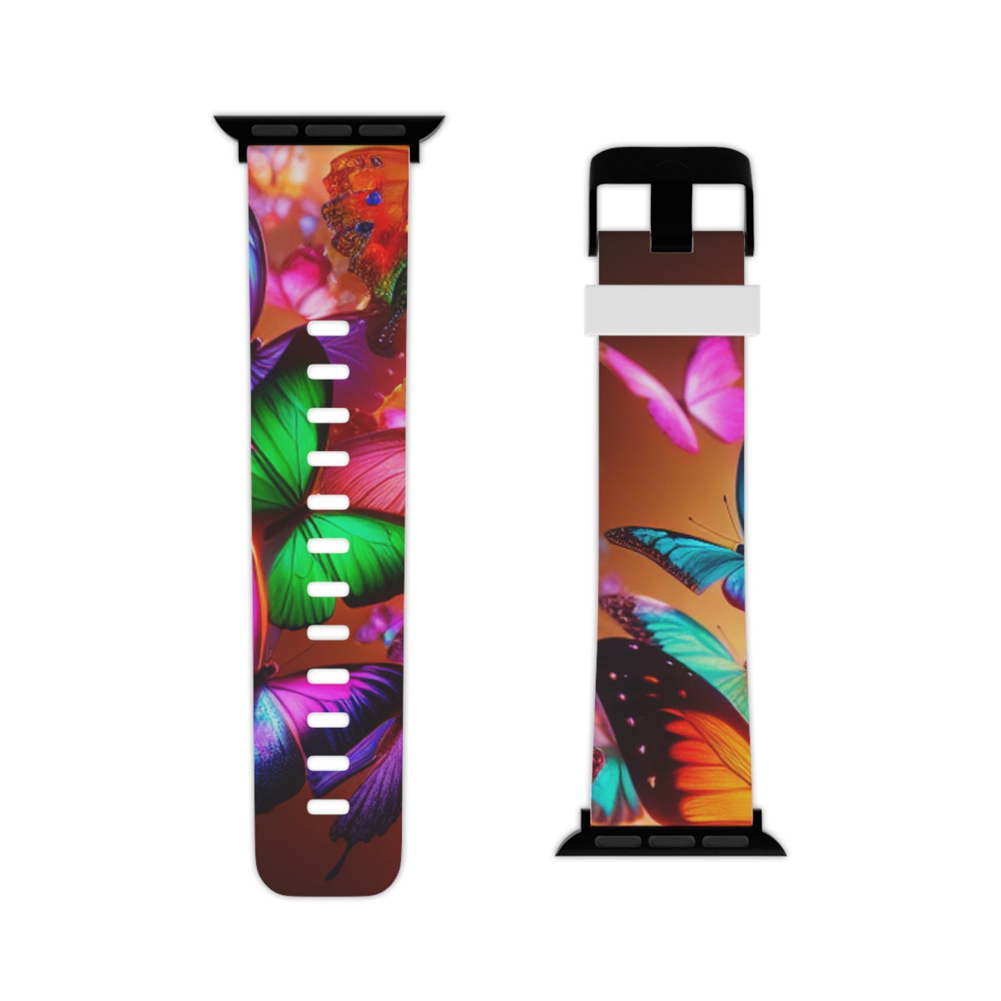 "Neon Flutterbyes" - NEON Butterflies Iwatch Band