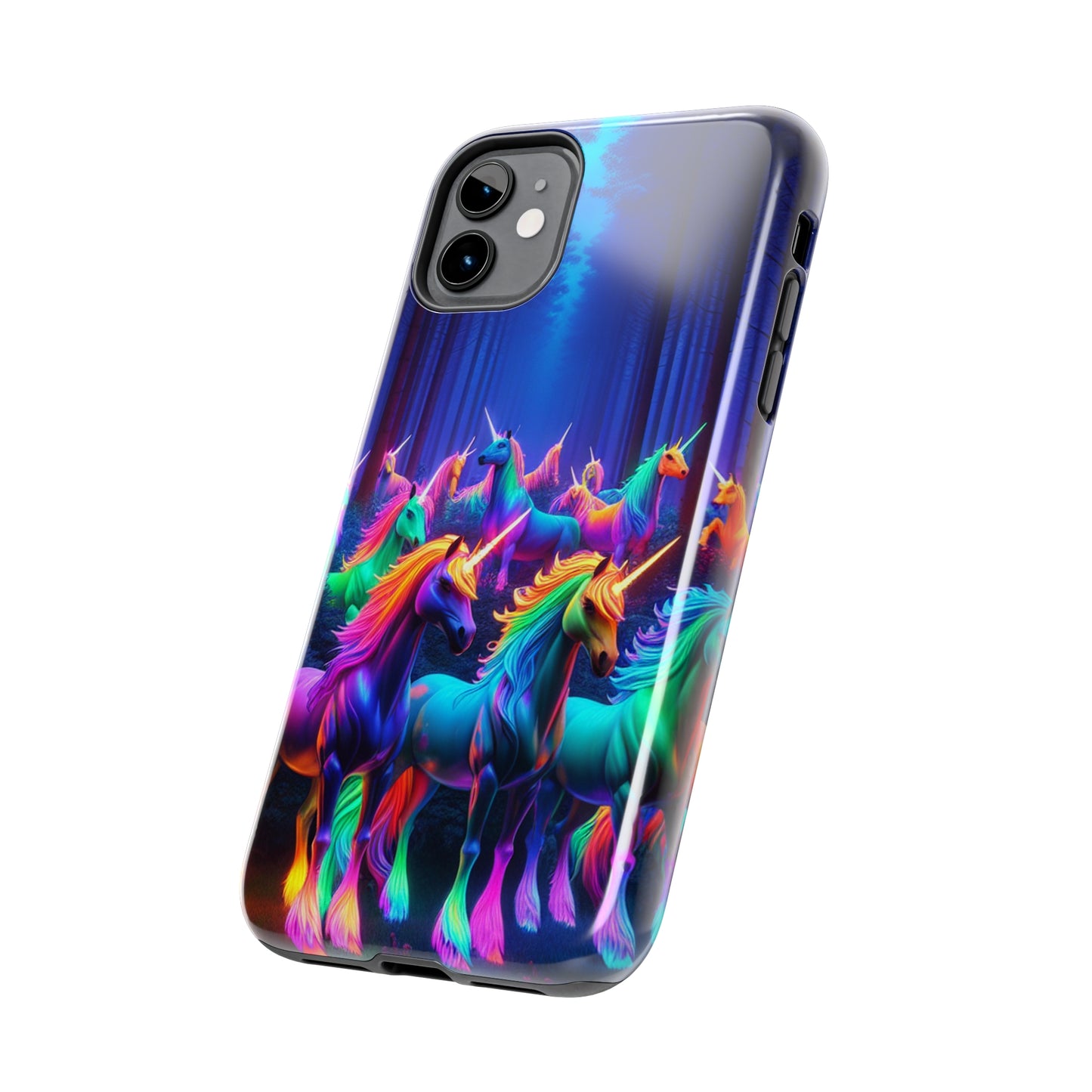 Vivid Unicorn Pack NEON Unicorns Tough Phone Case Iphone 7 8 9 10 11 12 13 14 Pro Max Mini Plus XR XS SE