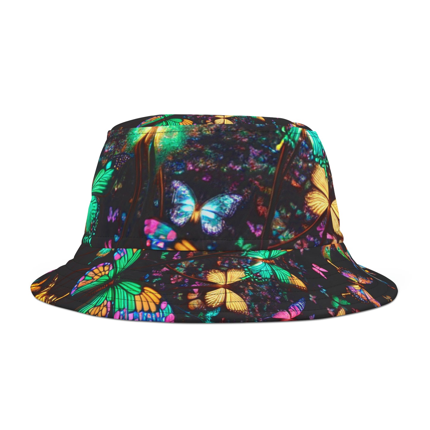 Neonaura Butterflies. Neon Butterflies Bucket Hat