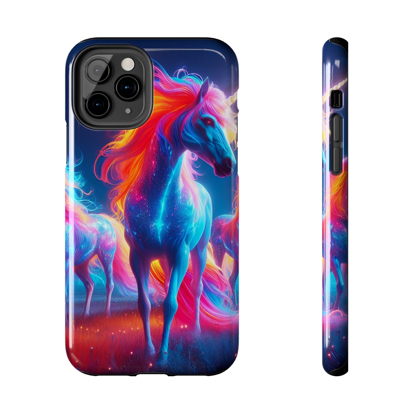 "Neon Dreamscapes: A Pride of Unicorns" NEON Unicorns Tough Phone Case