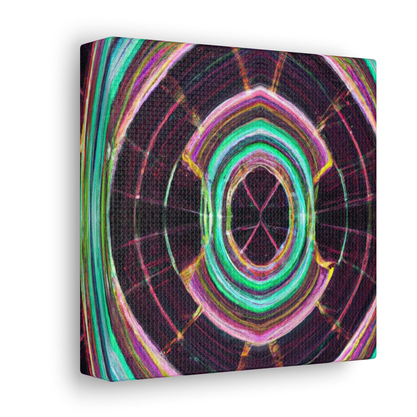 Electric Cosmic Confetti. Trippy Infinity Patterns Art Canvas
