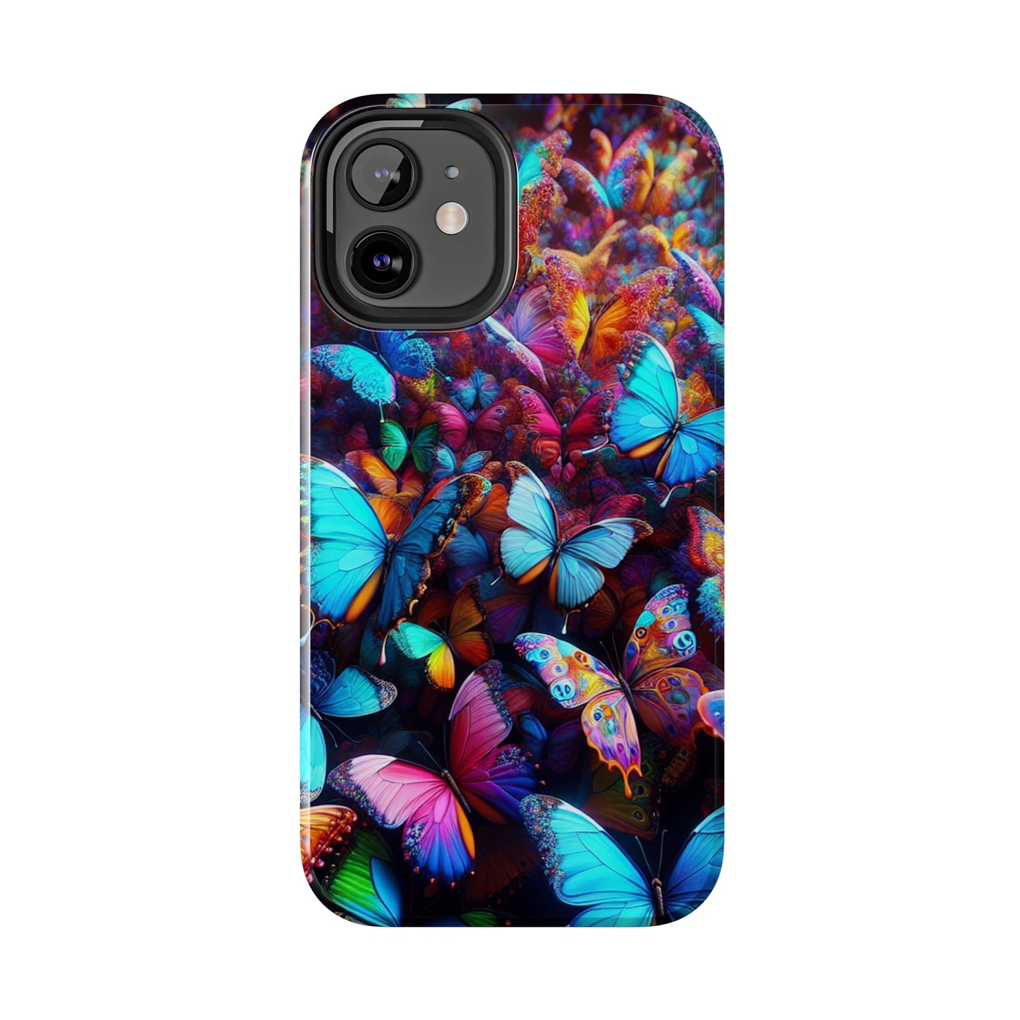 "Illuminated Flight" NEON Butterflies Tough Phone Case