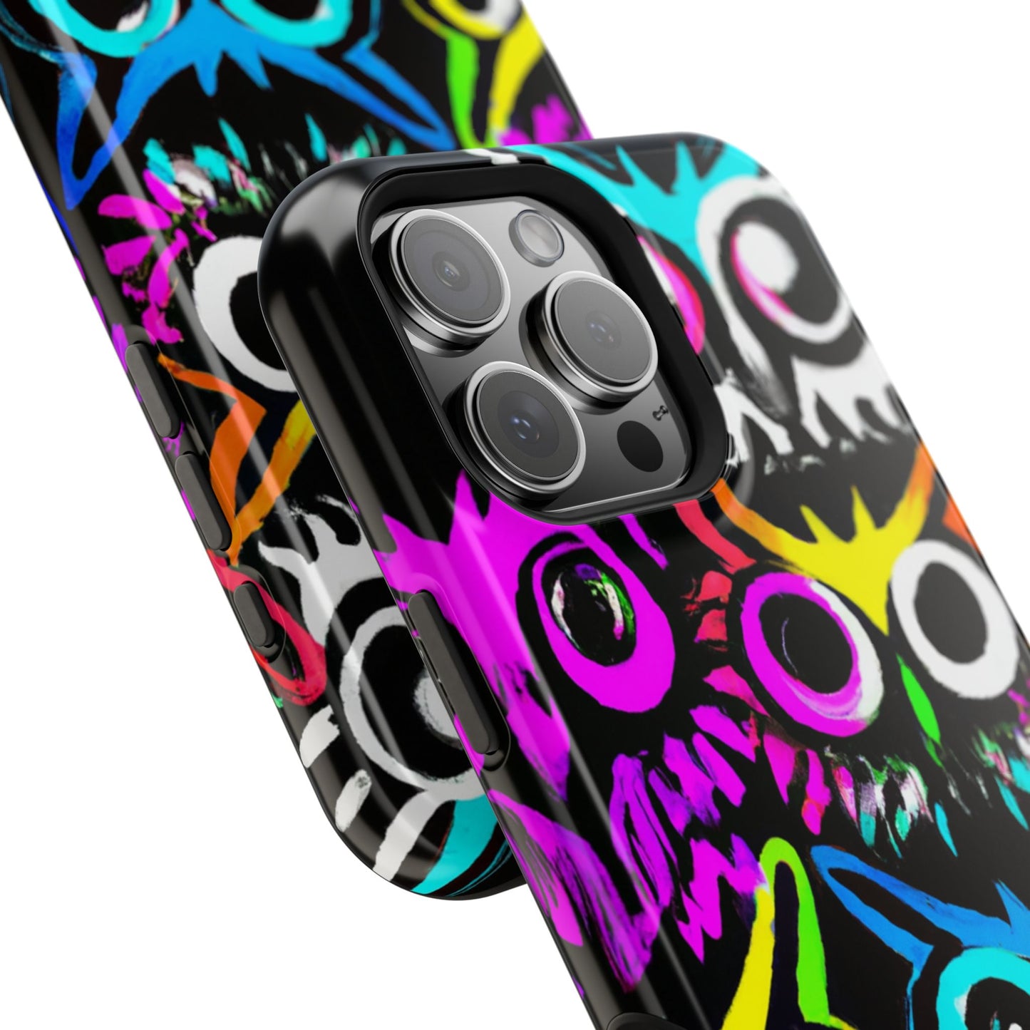 TDB Psychedelic Rave Owl Impact-Resistant Phone Case - Colorful Protection