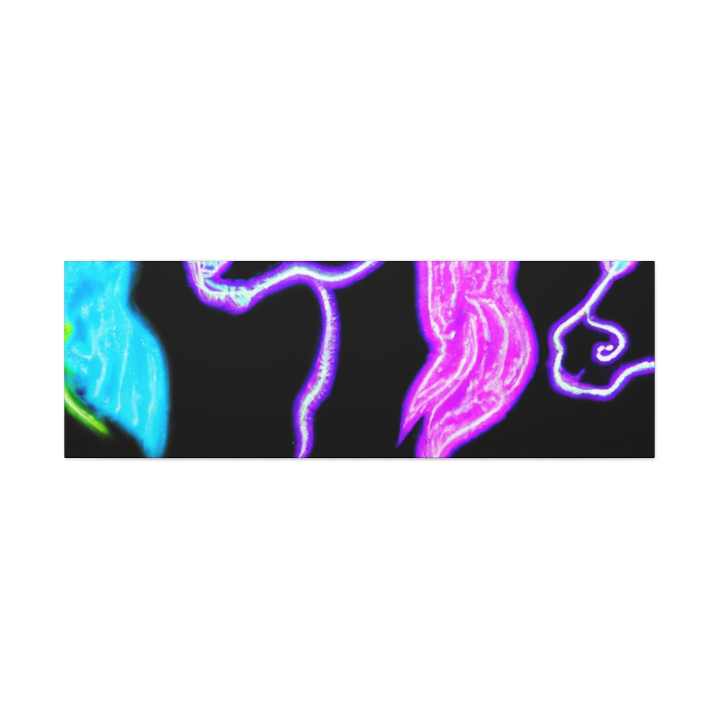 Neon Unicornscape. NEON Unicorns Art Canvas