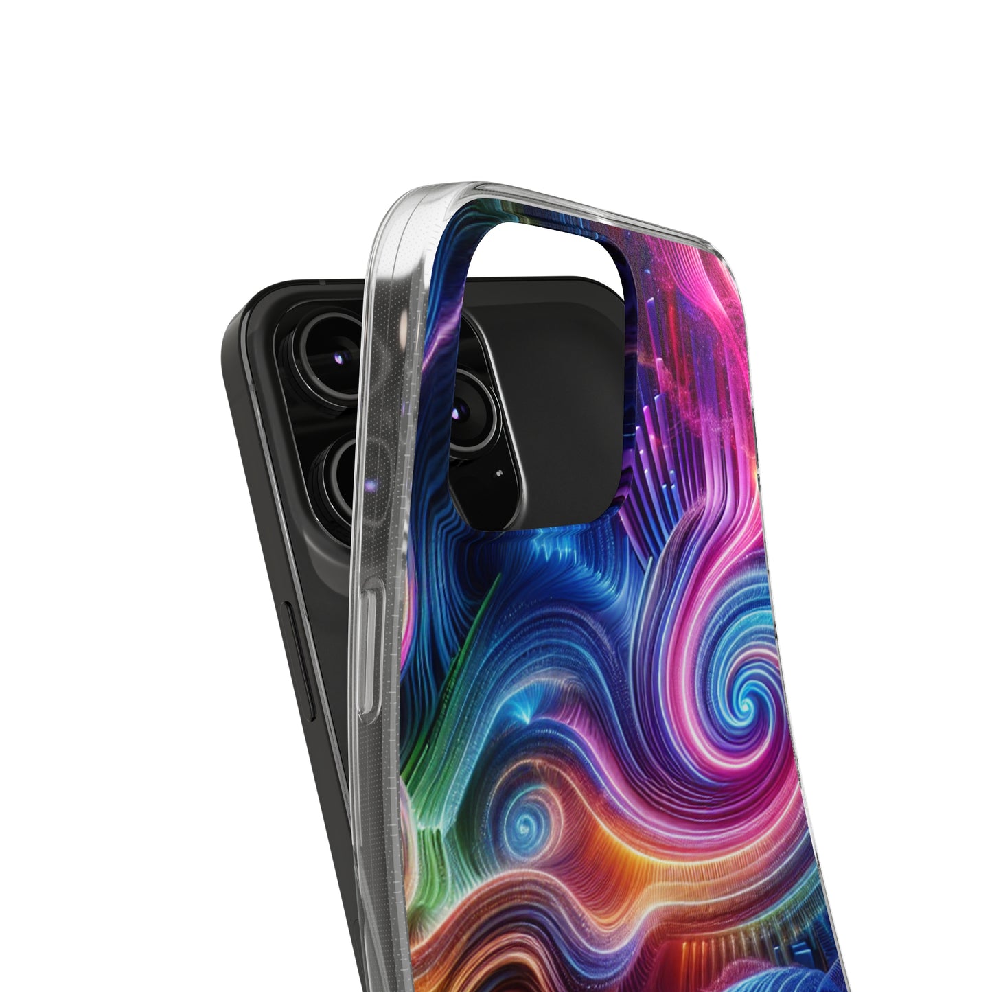 Neon Dreamscapes Infinity Patterns Art Polycarbonate Phone Case
