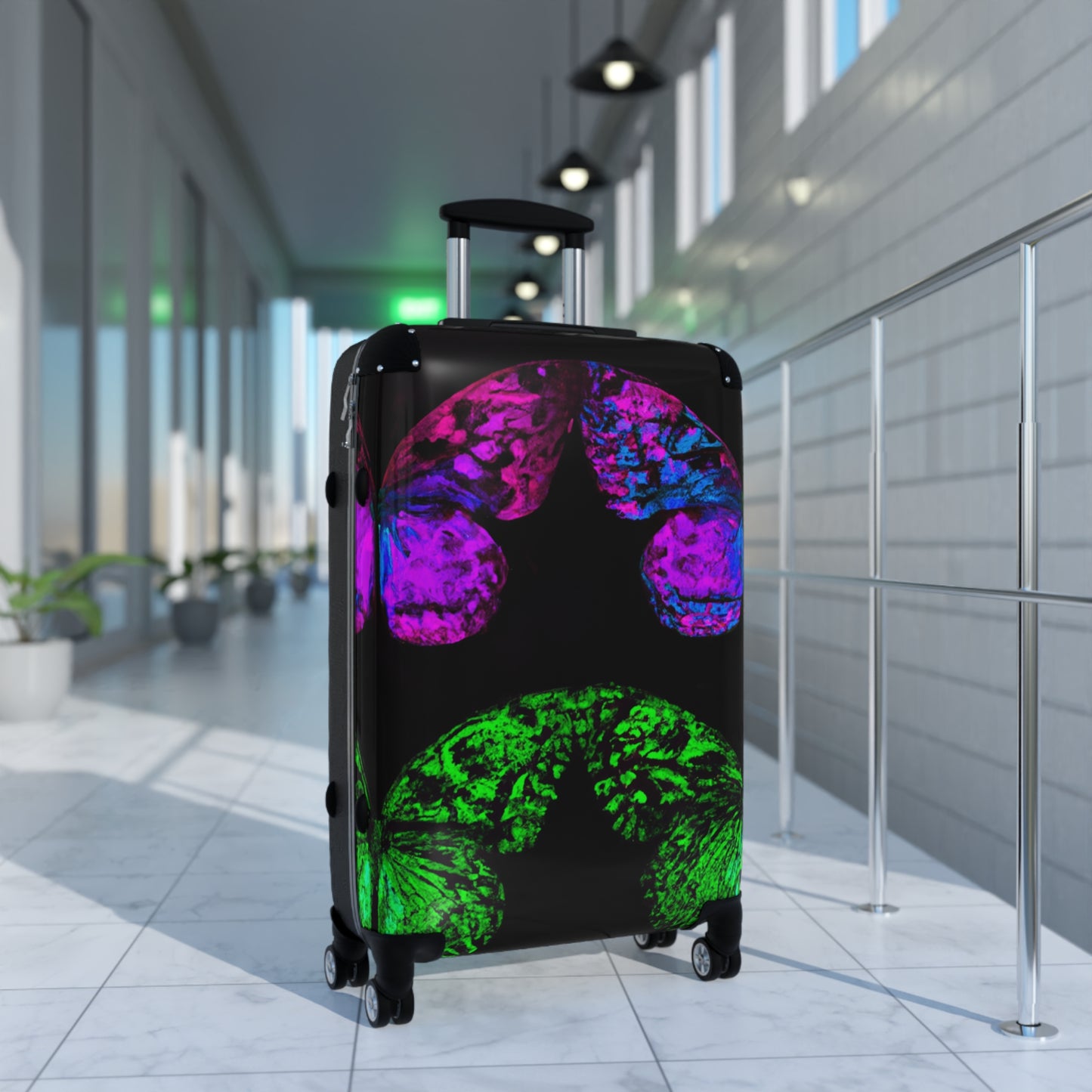 "Neon Flutterings" - Neon Butterflies Suitcase