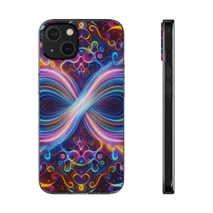 "Neon Infinity Bliss" Infinity Patterns Art Polycarbonate Phone Case