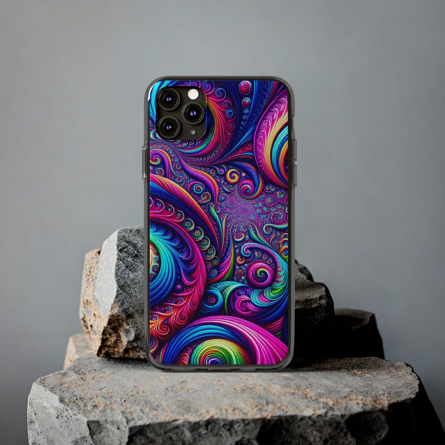 "VibranTrip Neonfinity" Infinity Patterns Art Polycarbonate Phone Case