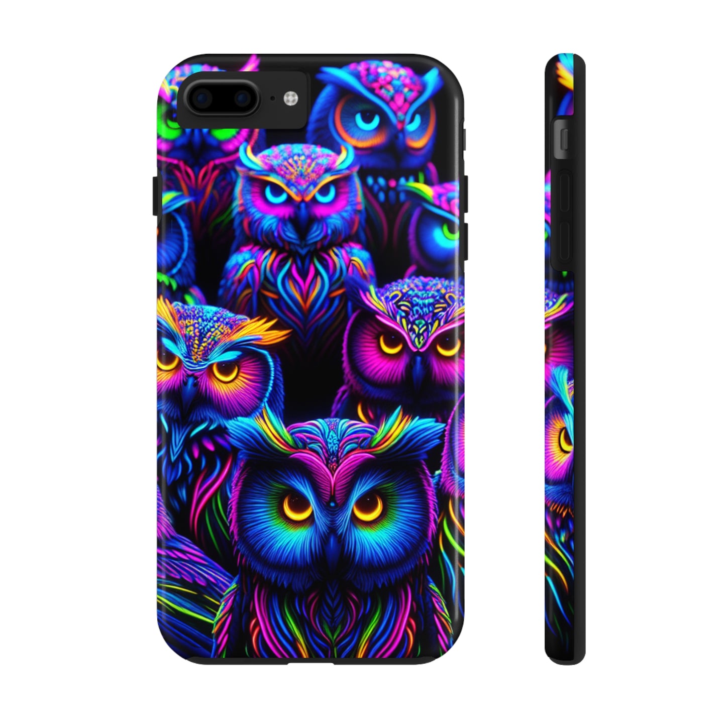 Neon Owl Congregation. NEON Owls Tough Phone Case