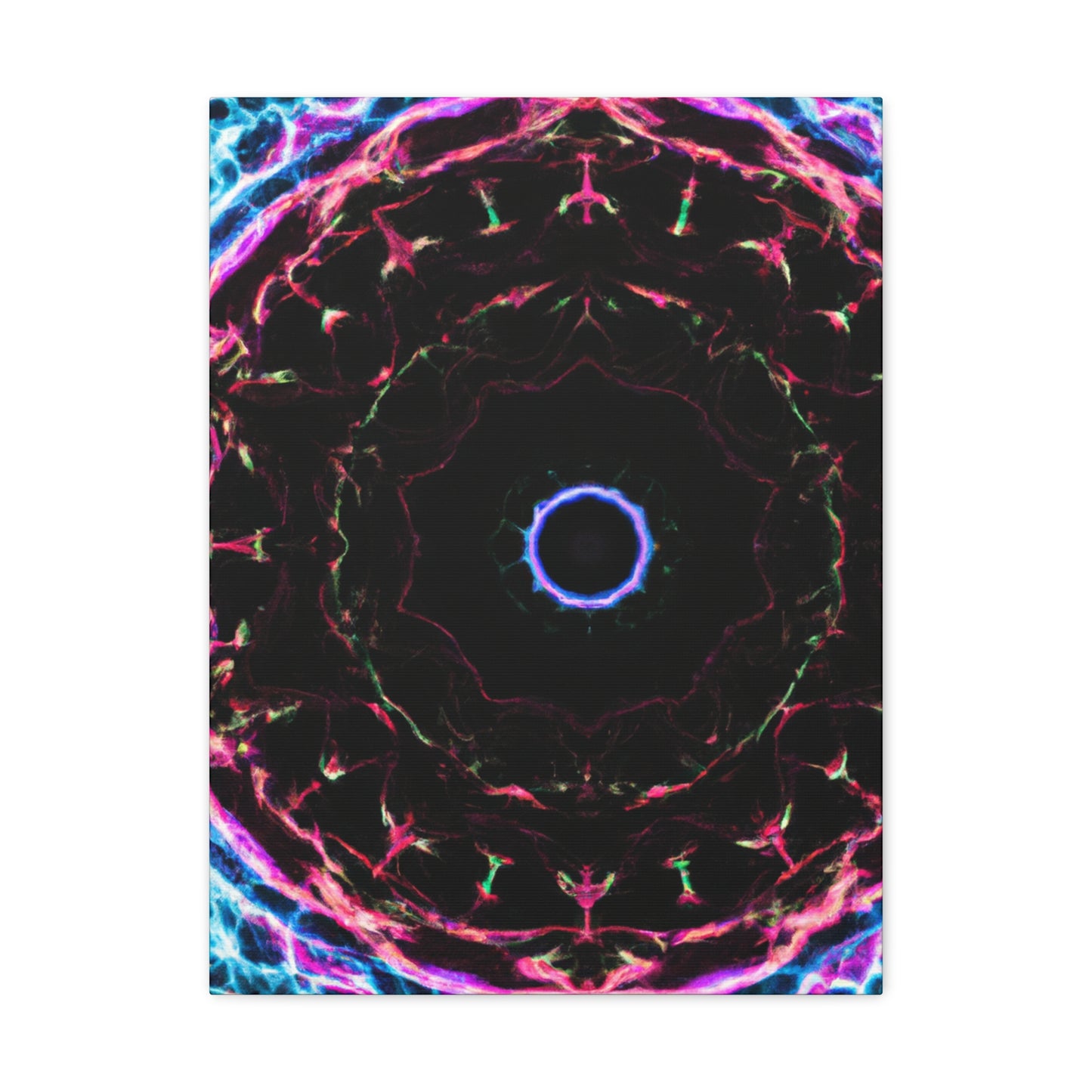 Vortex of Vibrancy Trippy Infinity Patterns Art Canvas