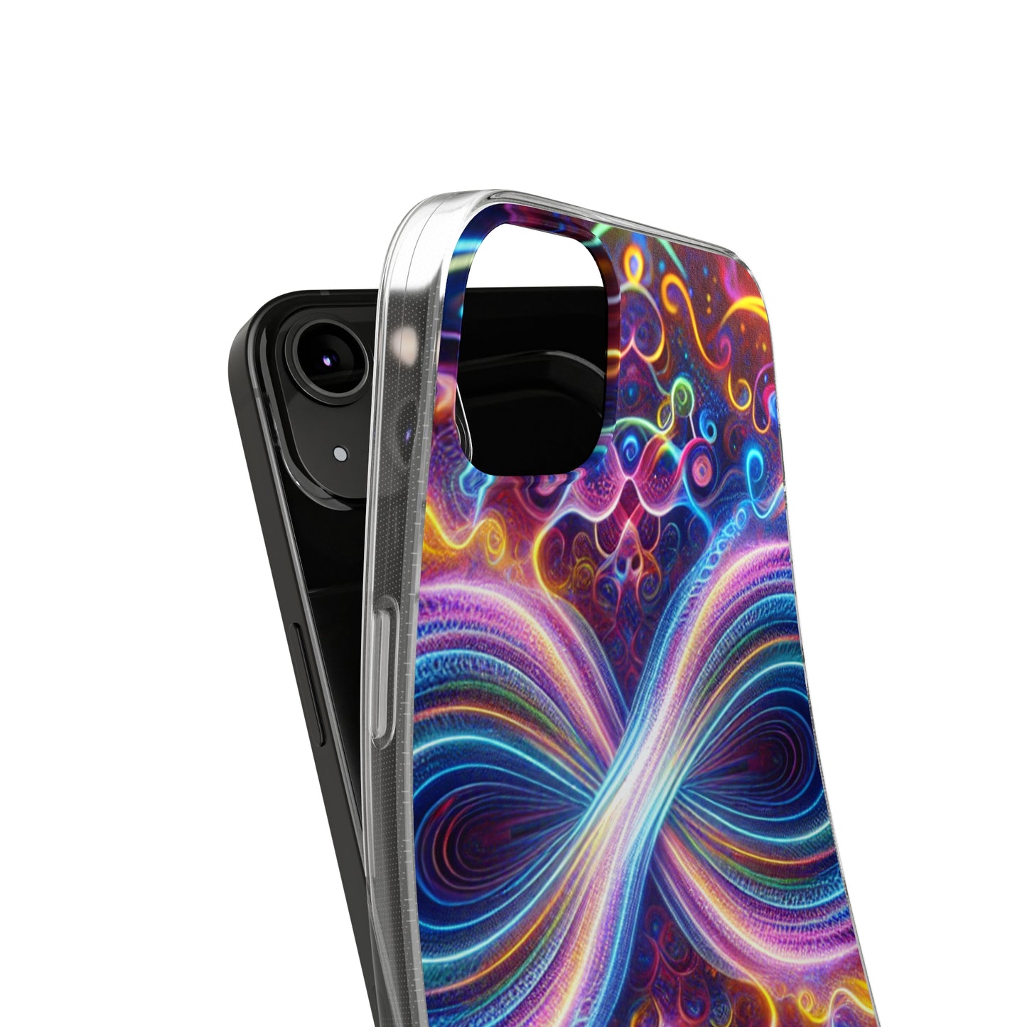 "Neon Infinity Bliss" Infinity Patterns Art Polycarbonate Phone Case