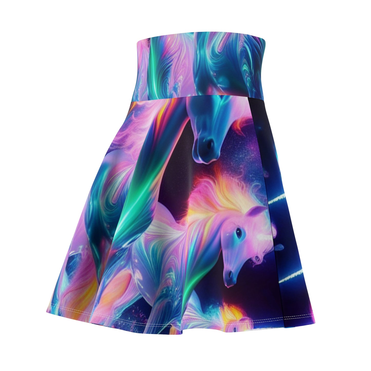 TripFallen Neonics -NEON Unicorns Woman' Skater Skirt