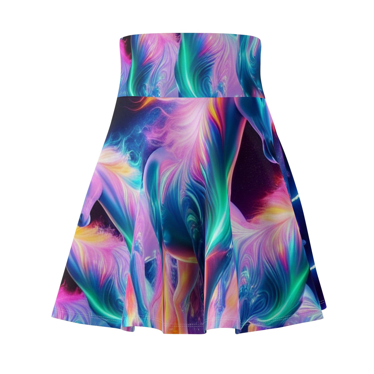 TripFallen Neonics -NEON Unicorns Woman' Skater Skirt
