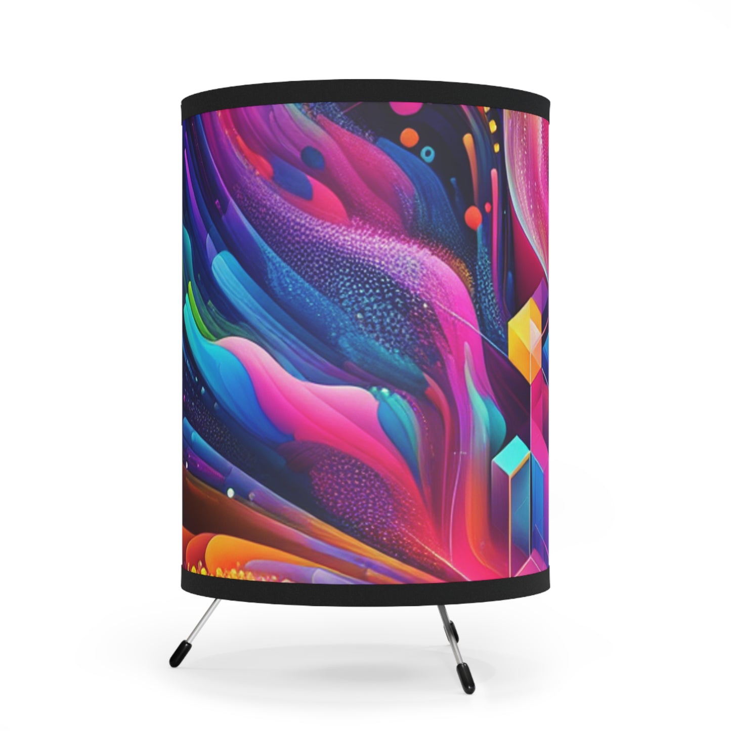 Alejandro de Bocaro - Trippy Infity Patterns Art Tripod Lamp