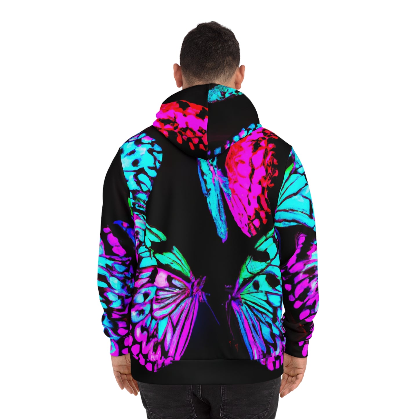 Neon Swirl Spectacle - Butterflies AOP Hoodie