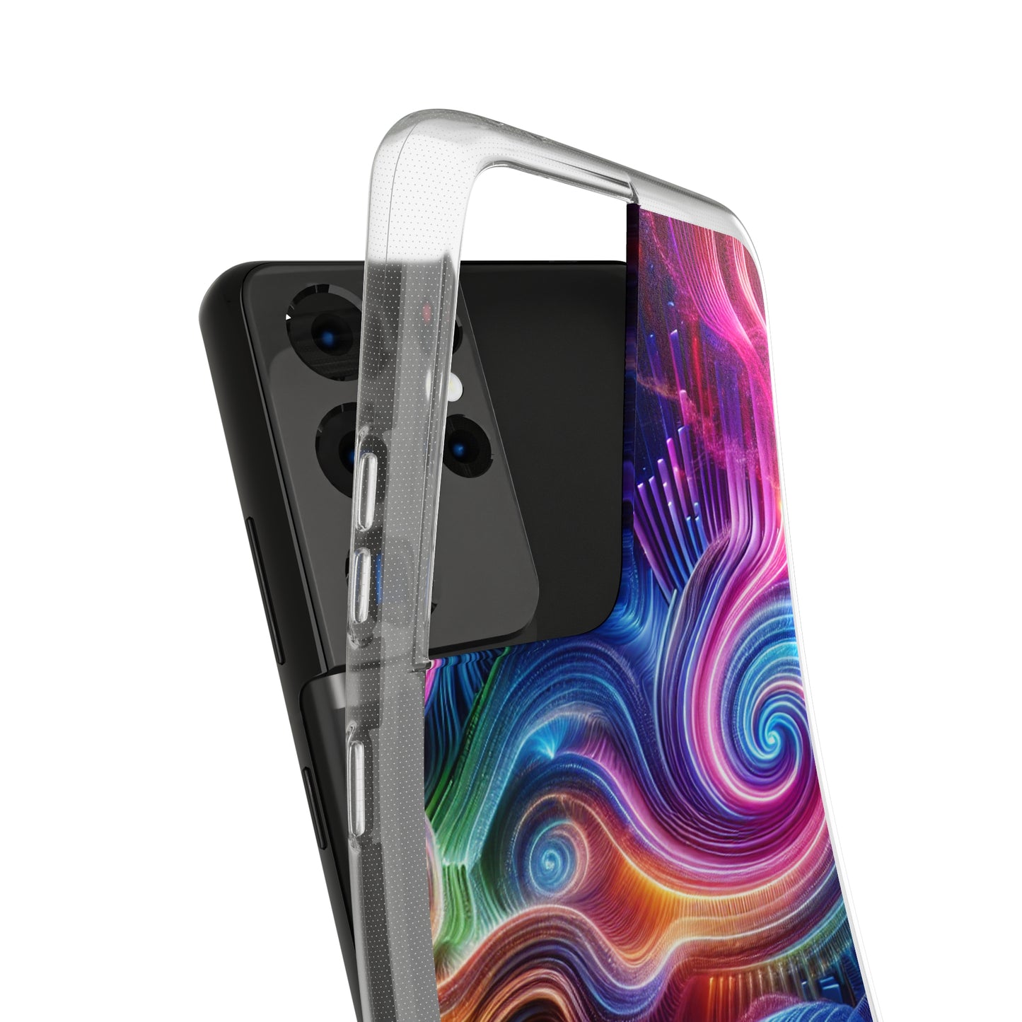 Neon Dreamscapes Infinity Patterns Art Polycarbonate Phone Case