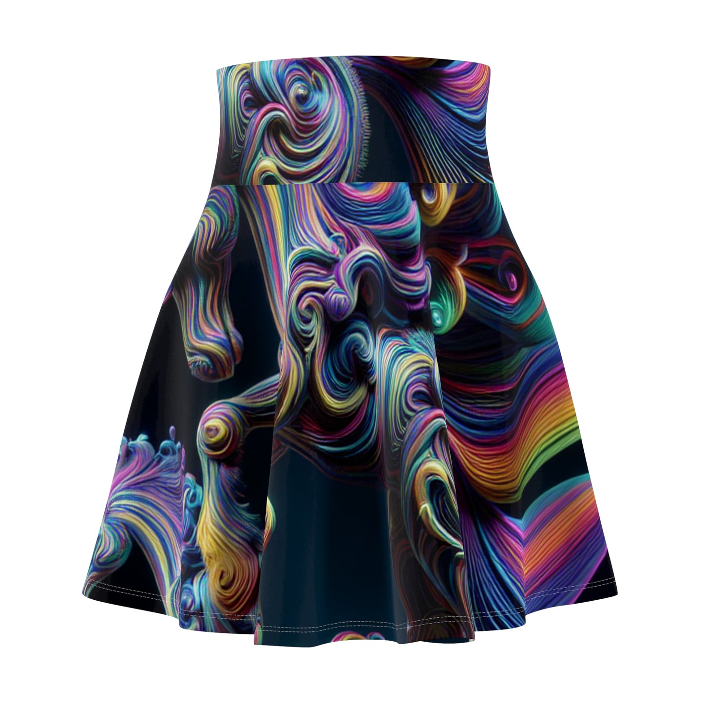 "Neon Unicorn Fantasy" -NEON Unicorns Woman' Skater Skirt