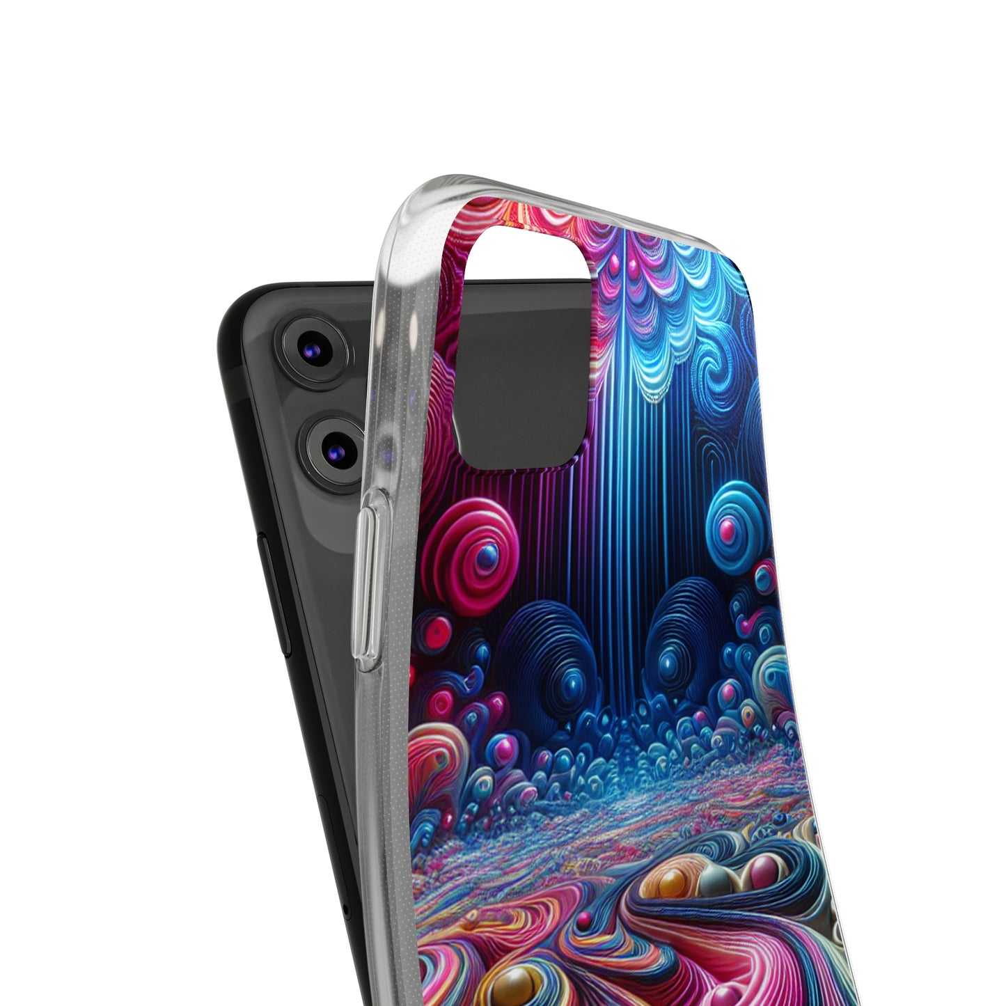 Mesmerizing Neon Infinity Infinity Patterns Art Polycarbonate Phone Case Samsung Galaxy s21 s22 Google Pixel 6 Iphone 11 12 13 14 Pro Max Mini Plus