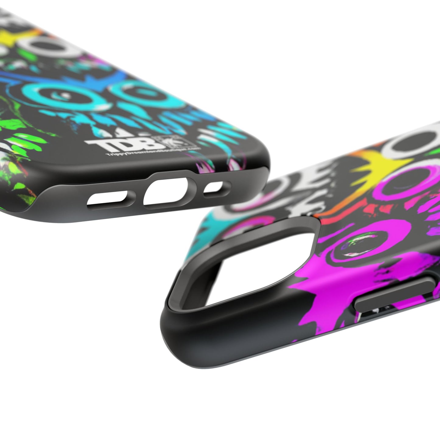TDB Psychedelic Rave Owl Impact-Resistant Phone Case - Colorful Protection