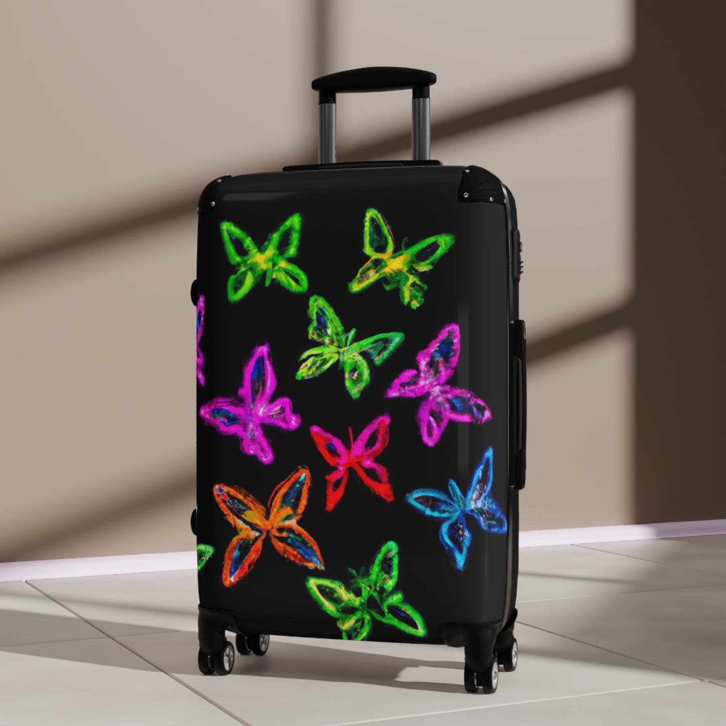 Neon Flight! - Neon Butterflies Suitcase